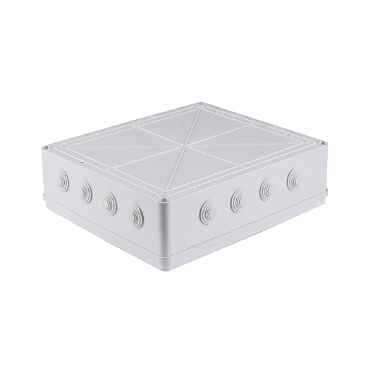 16" x 14" x 4.75" ABS Plastic Junction Box, Waterproof IP65 Electrical Junction Box with Reserved Holes, Weatherproof Outdoor Dustproof Boxes with Cover Universal Project Enclosure for Electronics