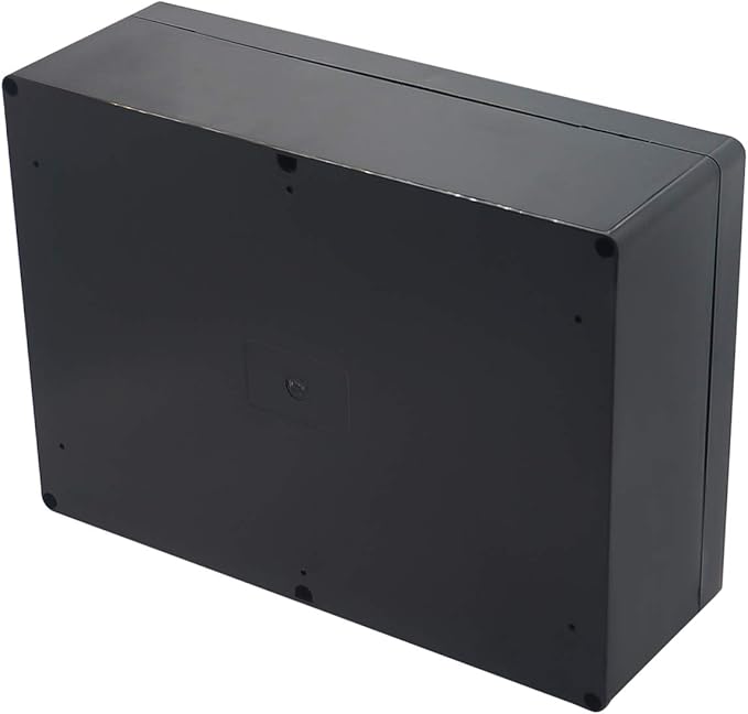 Project Box ABS Black Electrical Boxes IP65 Outdoor Waterproof Box Electronic Junction Box Power Enclosure with Cable Glands for DIY Project 11.42 x 8.27 x 3.94 inch (290x190x100mm)