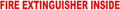 Fire Extinguisher Inside 1x12 Trucking Business Vinyl Decal Sticker Red