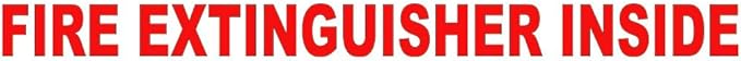 Fire Extinguisher Inside 1x12 Trucking Business Vinyl Decal Sticker Red