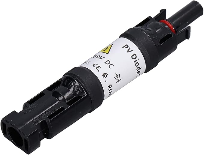 30A Solar Panel PV Diode in Line Fuse Holder Photovoltaic Connectors 1000V IP67 Male Female Waterproof Cable Blocking 30 Amps (30A)