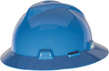 MSA V-Gard Full-Brim Hard Hat with Suspension - Polyethylene Shell, Superior Impact Protection and Self Adjusting Crown Straps - Standard Size Hard Hat
