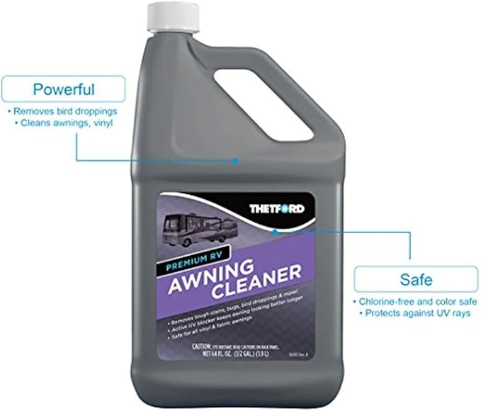 Premium RV Awning Cleaner for RV or Home Awnings 64 oz - Thetford 96017