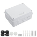 LeMotech Junction Box, Electrical Box IP65 Water Resistant Dustproof ABS Plastic Project Enclosure for Electronics White, External Size 5.9 x 4.3 x 2.8 inch