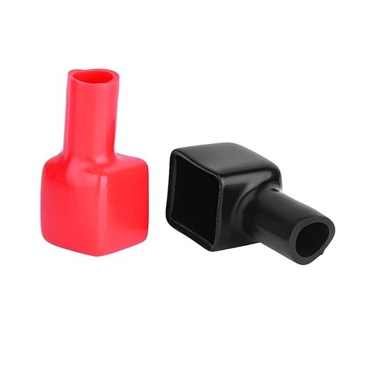 Battery Terminal Protector,2 Pcs Marine Battery Terminal Covers and Boots Flexible U1 Battery Covers Motorcycle Battery Cable Cover Red & Black Positive and Negative 192681 192682