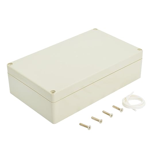 LeMotech Waterproof Dustproof IP65 ABS Plastic Junction Box Universal Electric Project Enclosure Pale Gray 7.9 x 4.7 x 2.2 inch (200 x 120 x 56 mm)