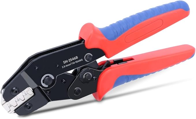 Solar PV Cable Crimping Tool for Solar Wire Connectors, AWG14-10 (2.5/4/6mm²) - 7 In Mini Piler