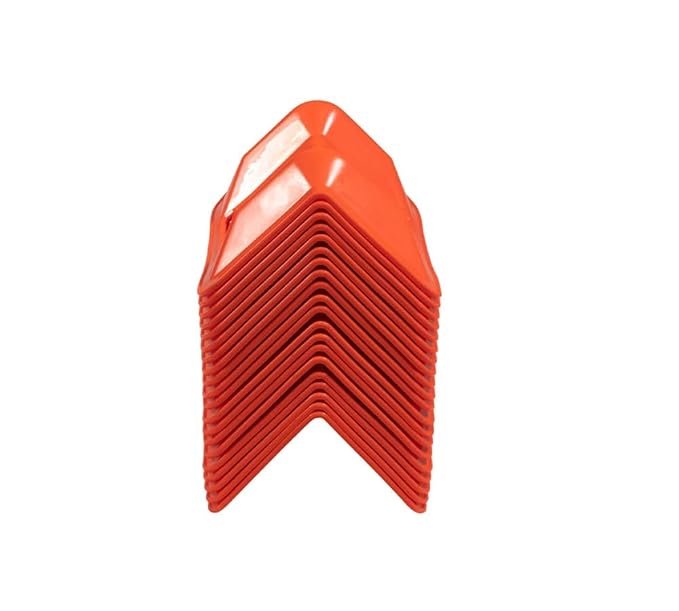 Mytee Products (120 Pieces 4"x10" Orange Corner Protector V Shaped Flatbed Edge Guards with Carrying Case - Cargo Load Corner Edge Protector and Tie-Down Strap Guard for Flatbed