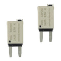 25A DC 12V-32V Manual Reset Circuit Breaker ATM Low Profile T1 Mini Blade Fuses Breakers for Car Trucks Marine Boat RV Solar and More,2 Pack