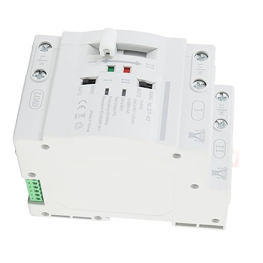 ATS Power Automatic Transfer Switch 32A Construction, Easy Installation for Home and Office Applications (110VAC)