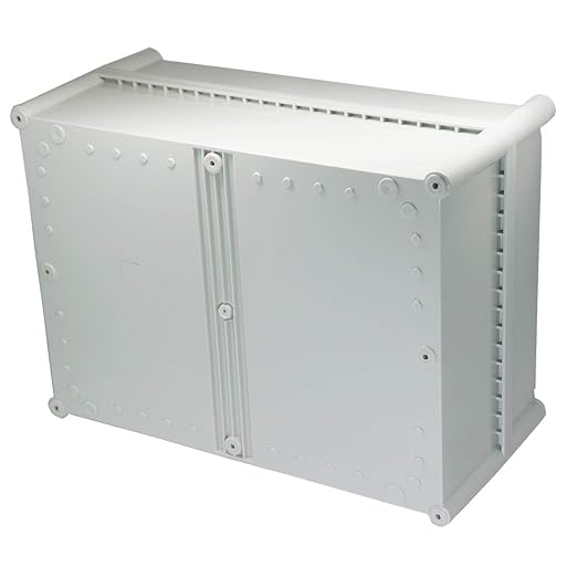Zulkit Junction Box ABS Plastic Dustproof Waterproof IP67 Junction Boxes Universal Electrical Project Enclosure DIY Electronic Project Box Grey 14.96 x 11.02 x 7.09 inch (380 x 280 x 180 mm)