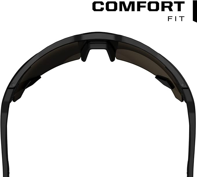 Mechanix Wear: Vision Type-E Safety Glasses with Advanced Anti Fog, Scratch Resistant, Black Half Framed Protective Eyewear, Lightweight, Adjustable Arms and Nose, For Outdoor Use (Blue Mirror Lens)