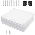 Junction Box, Zulkit Project Box with Reserved Holes IP65 Waterproof Dustproof Electrical Box ABS Plastic Project Enclosure White 15.7 x 13.8 x 4.7 Inch