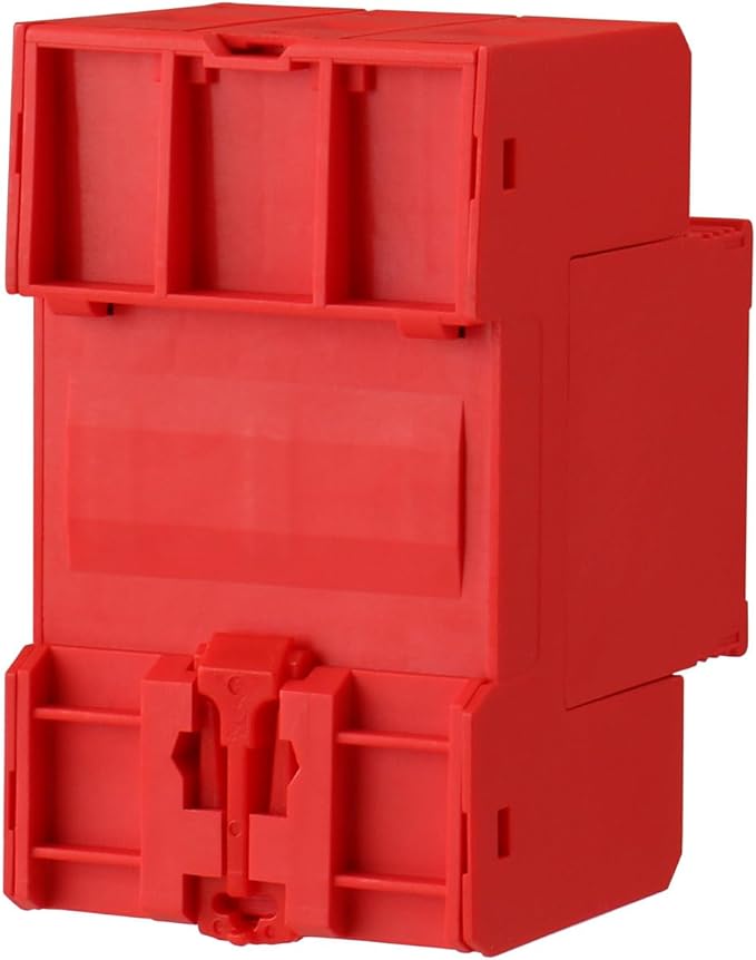 DC 1000V Surge Protective Device (SPD), 3-Pole 20kA Solar PV Lightning Arrester, Photovoltaic Surge Suppressor, DIN Rail Mount, Replaceable Modular Design, Red
