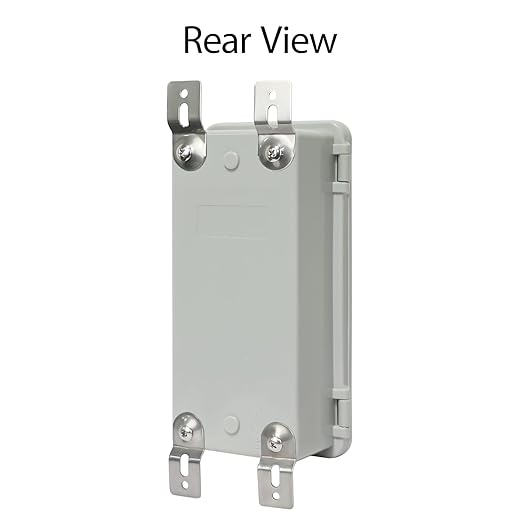 Junction Box IP65 Waterproof Electrical Box Outdoor ABS Plastic Project Box Hinged Shell Universal Enclosure Box with Mounting Plate, Wall Brackets, Cable Glands 7.9" x 3.9" x 2.8"
