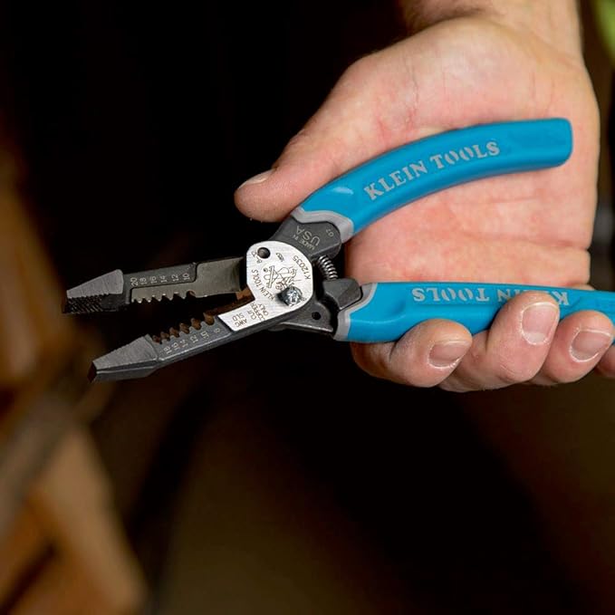 Klein Tools K12035 Klein-Kurve Wire Cutters, Made in USA, Heavy Duty Wire Stripping Tool