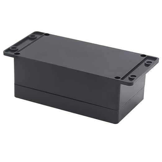 Zulkit Junction Box ABS Plastic Dustproof Waterproof IP65 Universal Electrical Boxes Project Enclosure with Fixed Ear Black 6.22 x 3.54 x 2.36 Inch (158 x 90 x 60mm) (Pack of 1)