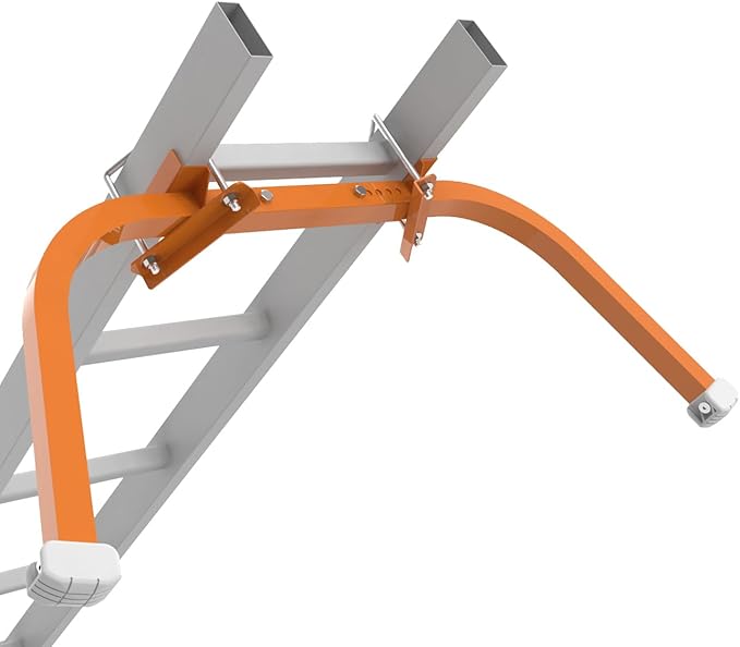 Ladder Stabilizer, Extended Ladder Stabilizer Accessory for Roof Gutter, Wing Span/Wall Ladder Standoff with Non-Slip Rubber Bottom pad,Heavy Duty Telescopic Ladder Accessories 1-Pack