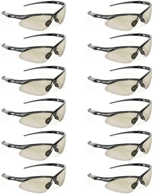 Malta Dynamics APEX Safety Glasses – Anti Scratch and Anti Fog Protection, Construction Safety Glasses for Men and Women, ISEA & ANSI Z87 Compliant (Indoor/Outdoor, 12 Pairs)