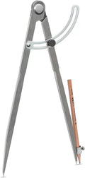 Pencil Compass 12 inch, Precision Woodworking Compass with Wing Divider and Pencil Holder, Metal Compass Ideal for Geometry Drafting and Technical Drawing, Engineering and More