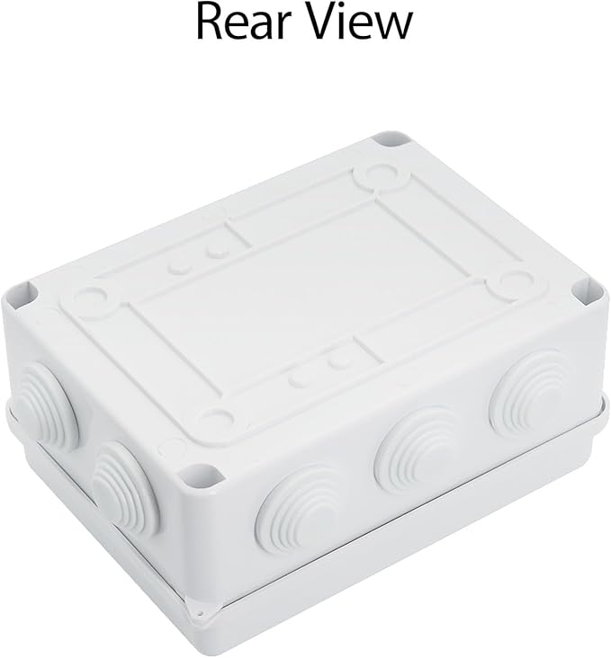 LeMotech ABS Plastic Dustproof Waterproof IP65 Junction Box Universal Electrical Project Enclosure White 5.9 x 4.3 x 2.8 inch (150 x 110 x 70 mm)(Pack of 2)