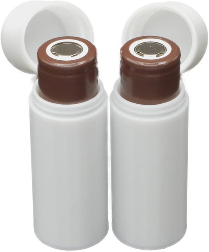 Slimline 18650 Battery Case, soft durable material - Pack of 2 (Holds 1 Battery)