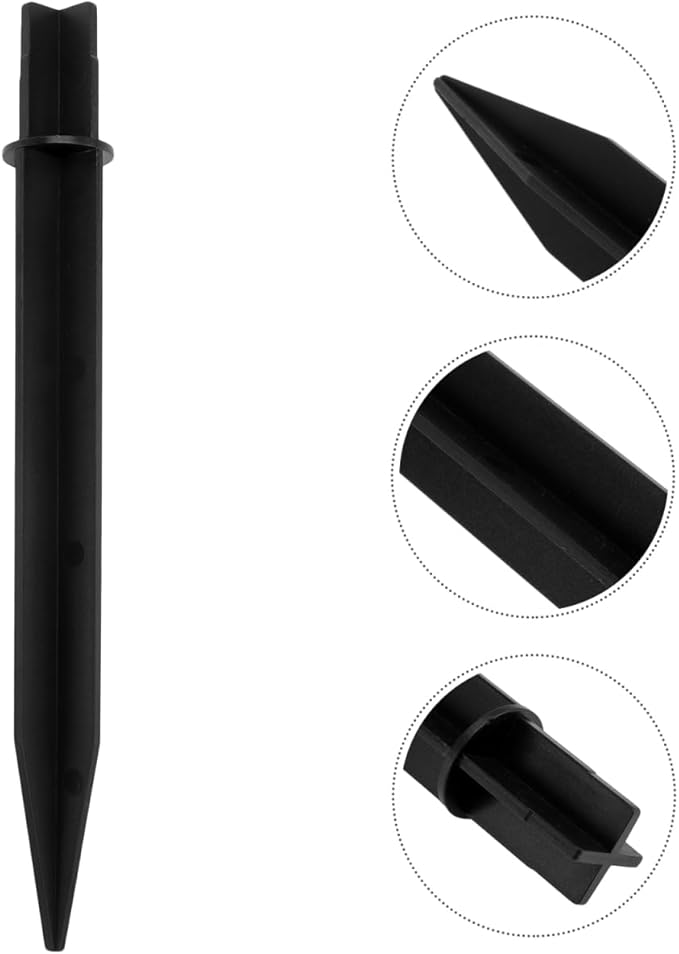 5 Pcs Landscape Lighting Stakes Black Ground Spike Replacement for Solar Pathway Lights Outdoor Garden Lamp Support Stand for Yard Decoration Lawn Lighting Accessories Easy Assembly