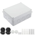 LeMotech Junction Box, Electrical Box IP65 Water Resistant Dustproof ABS Plastic Project Enclosure for Electronics White 7.9 x 6.1 x 3.1 inch