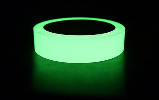 Lockport Glow in The Dark Tape - 30 Ft x 1 in - Bright - Rechargeable - Reflective - Glow Tape in The Dark - Halloween Decoration, Christmas Decor, Night Decorations, Home Marking, Stairs, Exit Sign