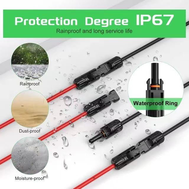 4pcs mc4 y connectors, 30amp Solar Connectors Photovoltaic Panel Adaptor Y Branch Plug 1 To 2 Parallel Connection Of Battery Plate Assembly RV PV Group Line solar panel connectors for Solar Panel
