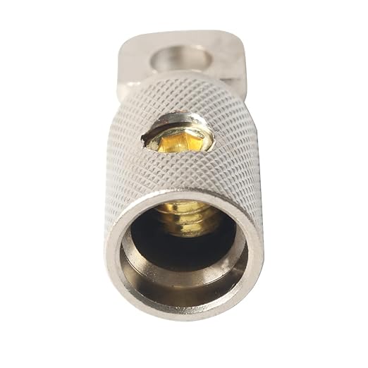 0 Gauge Wire Terminal Connector 5/16 Ring Wiring Connectors for Battery Bank Inverter Projects Car Audio Amplifier 4PCS with Adhesive Heat Shrink Tubing