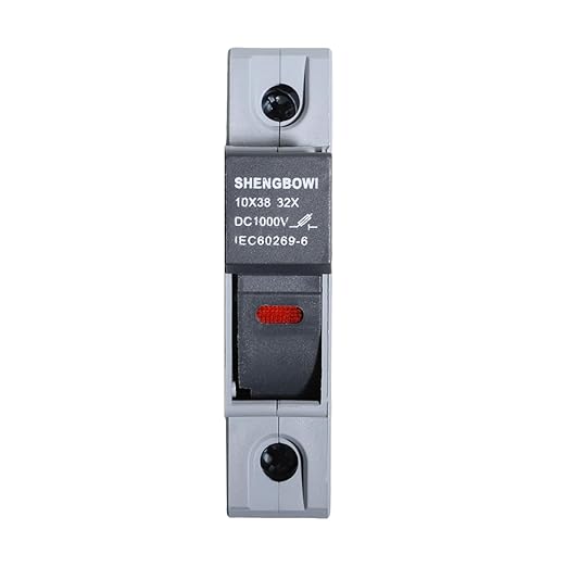 Solar/Photovoltaic Fuse Holder PV DC1000V 32A 35mm DIN Rail Mounting Cylindrical Base Single Mount Solar Photovoltaic Fuses Link System Protection