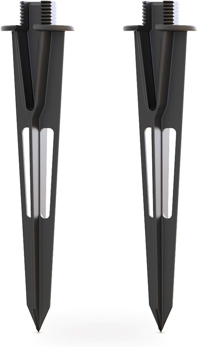 GOODSMANN 2PCS Metal Spikes Stakes with Male Thread 3/4-14NPSM 0.77IN for Low Voltage Landscape Lights Compatible with GOODSMANN Landscape Lights 9920-1838-02
