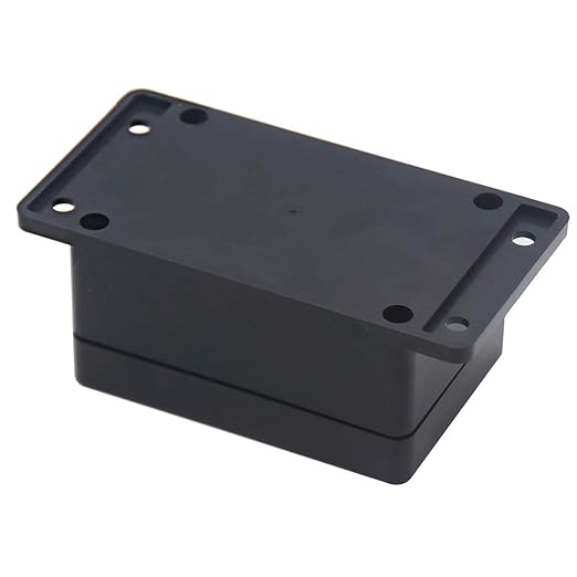 Zulkit Junction Box ABS Plastic Dustproof Waterproof IP65 Universal Electrical Boxes Project Enclosure with Fixed Ear Black 3.94 x 2.68 x 1.97 Inch (100 x 68 x 50 mm) (Pack of 2)