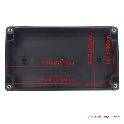 Junction Box IP65 Waterproof ABS Plastic Electrical Project Case Power Junction Boxes, Project Box with 4 PCS M16 Cable Glands 6.22x3.54x2.36 inch (158 x 90 x60 mm)