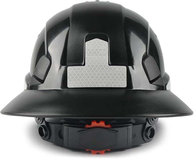 Full Brim Hard Hat Vented Construction Safety Helmet OSHA Approved Cascos De Construccion Work Hardhats with Cooling Towel for Men&Women 6 Point Adjustable Ratchet Suspension