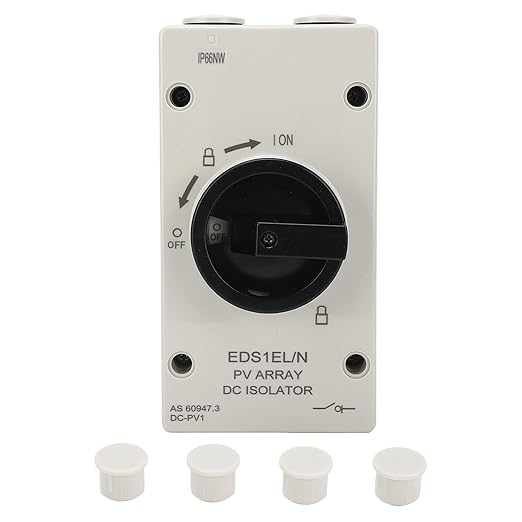 Topyond PV DC Quick Disconnect Switch, 32A IP66 Waterproof Solar Disconnect Switch, Flame Retardant Solar Combiner Box 1000V for Solar Power System, Off/On-Grid Solar System, RV and Boats