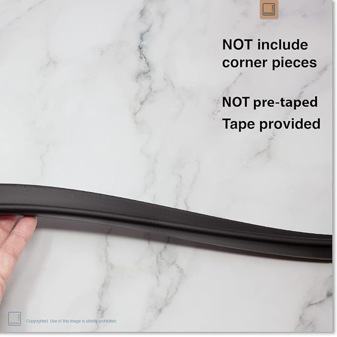 Roving Cove Slimfit Edge Protector for Baby Proofing (9ft Small Edge Only), Soft Rubber Foam Furniture Edge Bumper Guard, Desk Edge Cushion, 3M Adhesive, Onyx Black