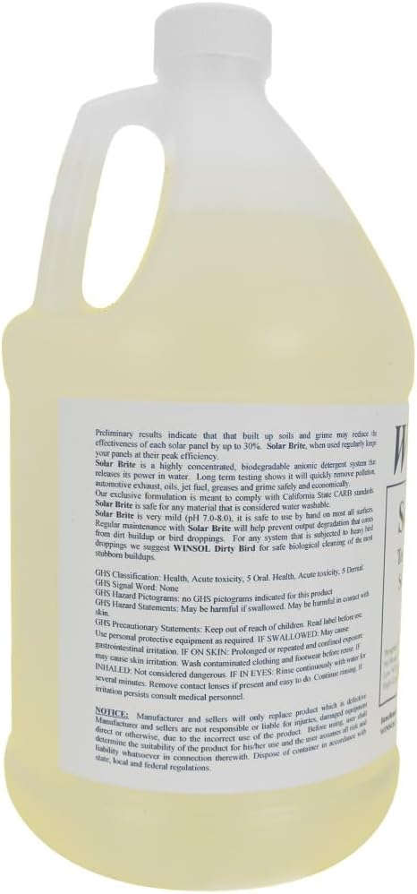 Winsol Solar Brite Solar Panel Cleaning Soap Gallon