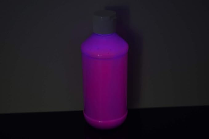DirectGlow 16oz UV Blacklight Reactive Fluorescent Acrylic Paints (Purple)
