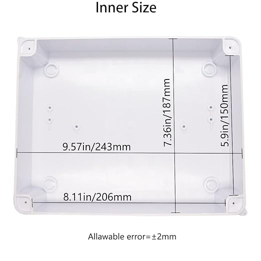 Junction Box, Zulkit Project Box with Reserved Holes IP65 Waterproof Dustproof Electrical Box ABS Plastic Project Enclosure White 10 x 7.9 x 3.1 Inch