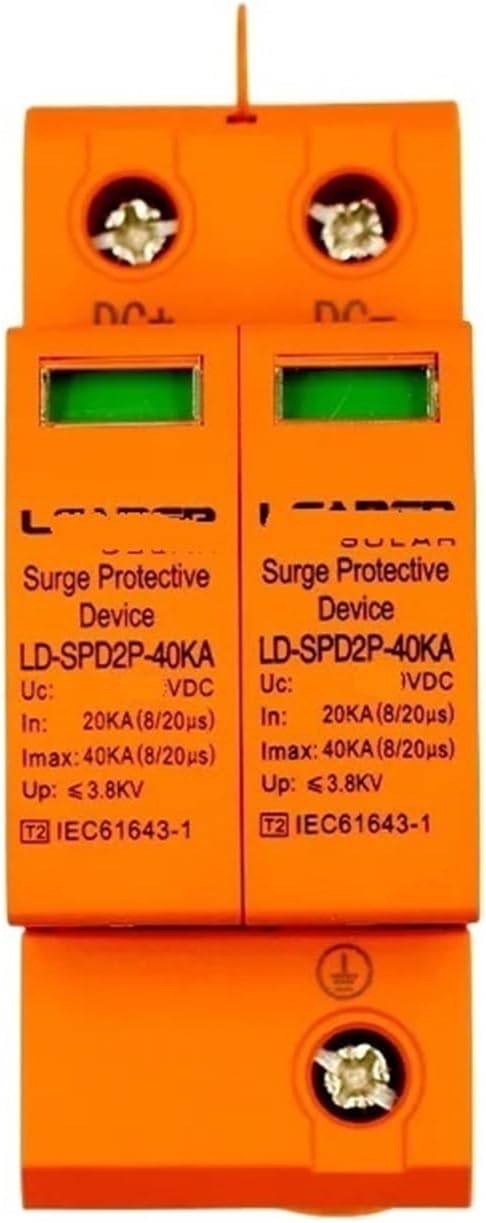 500V 1000VDC Surge Protector Surge Suppressor Photovoltaic 2P SPD 20-40kA for Solar System Protection(500VDC)