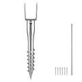 VEVOR No Dig Ground Anchor, 1 Pack 3.94 x 2.76 x 27.56 in DIY Screw in Post Stake, Includes 6 Lag Bolts & a Rebar, U-Shape Heavy Duty Steel Post Holder, Great for Mailbox Posts and Fence Posts
