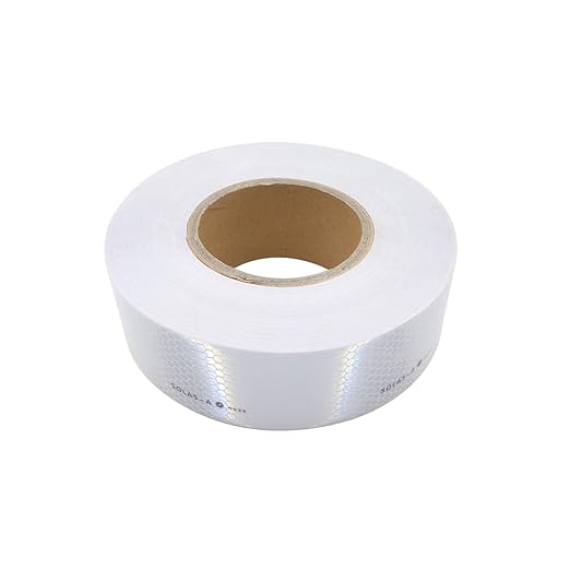 Solas Reflective Marine Tape Silver Waterproof Glass Bead Safety Warning Tape High Adhesive(2IN X 150FT) Universal Application for Cars, Trailers, Boats, Motorcycles