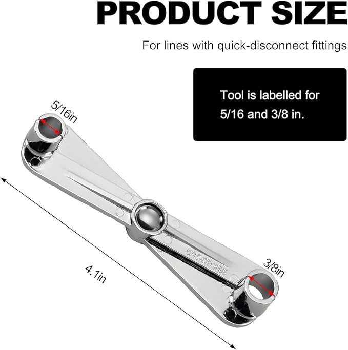 Fuel Line Disconnect Tool, 3/4 5/8 1/2 3/8 Inch Fuel Filter Removal Tool for Quick Disconnection, Multi-Purpose Scissor Fuel Line Wrench Fit Cars Truck SUV, Car Accessories