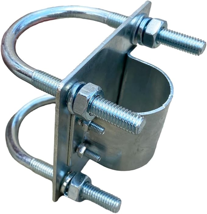 Antenna Mast Pipe Mount Works with Starlink Pipe Adapter and FlagPole Mounting kit,Universal Antenna Steel Pole Mount V-Clamp Bracket Roof Pole Mounting Base