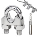 80 Pcs 5/16 inch Stainless Steel Wire Rope Cable Clamp Clips,Wire Rope Clamp for Various Commercial, Industrial, and Residential Projects (M8, 80)