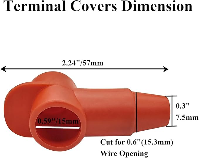 YSIL Silicone Battery Terminal Covers 10 Pack for Alternator Battery Stud and Power Junction Blocks Insulated Battery Post Terminal Protectors Fits for 1/4" 5/16" 3/8"