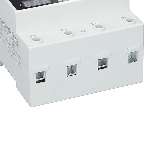 Automatic Transfer Switch 63A 3P4W with LED Display and Adjustable Voltage Protector for Home Generators and Inverters (AC110V)
