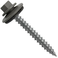 Metal Roofing Screws: (250) 12 x 2 Pewter Gray Hex Sheet Metal Roof Screw. Sharp Point Metal to Wood siding Screws. 5/8" EPDM Washer